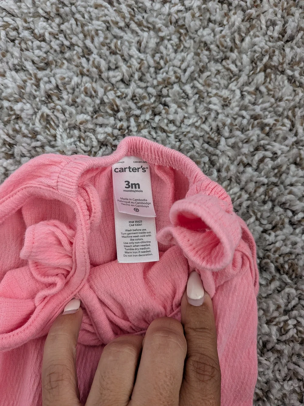 Carter's Coral Pink Sleeveless Footed Romper Size 3 Months